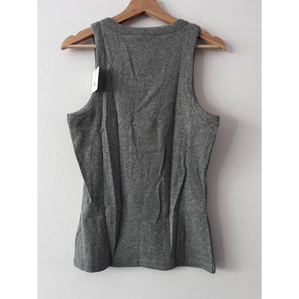 Papinelle Milla Rib Shelf Bra Tank Grey size large NWT - Picture 7 of 11
